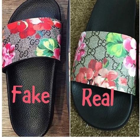 gucci bloom slides real vs fake|how to check gucci slides.